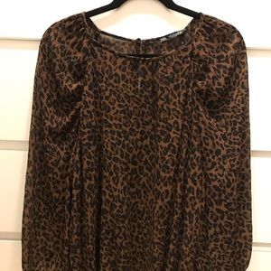 Zara Leopard Print Blouse